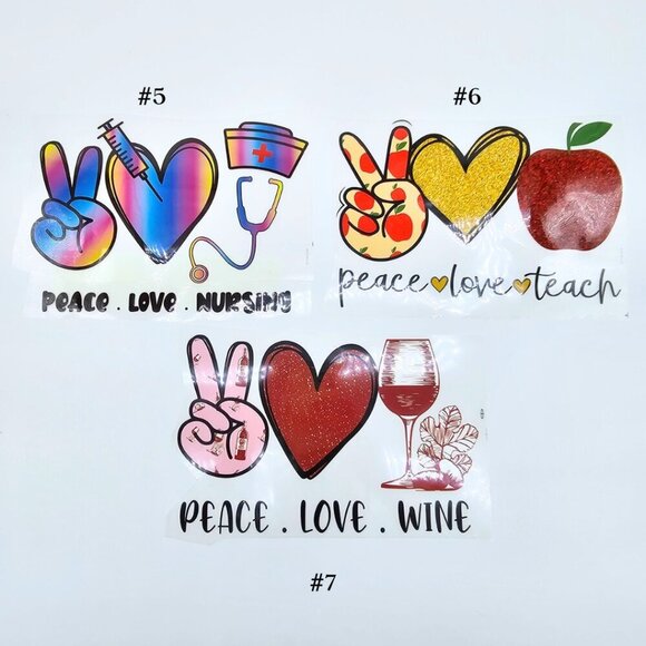 Custom Canvas Tote Bag, Large Size - Peace, Love..., Black or Cream Tote - Picture 3 of 16